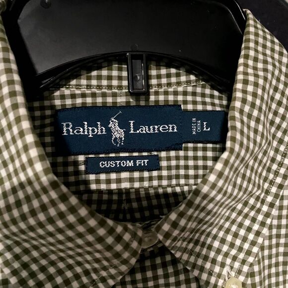 Polo Ralph Lauren Button-Down Shirt Mens L Brown Gingham Classic Preppy Business - Picture 3 of 7